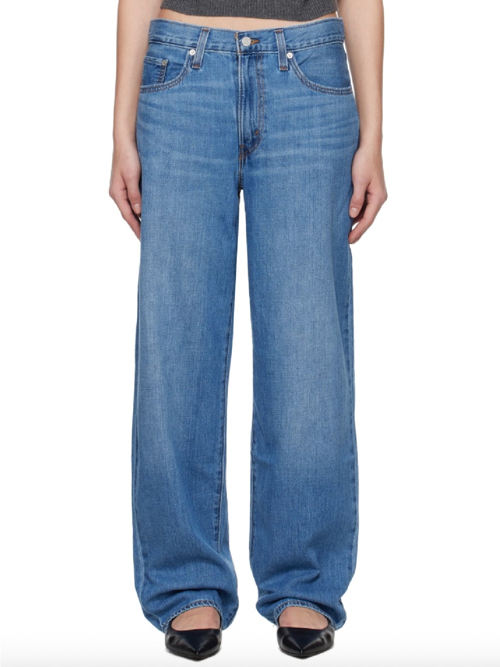 Levi's Baggy Dad Jean Linen Blend Sz 27